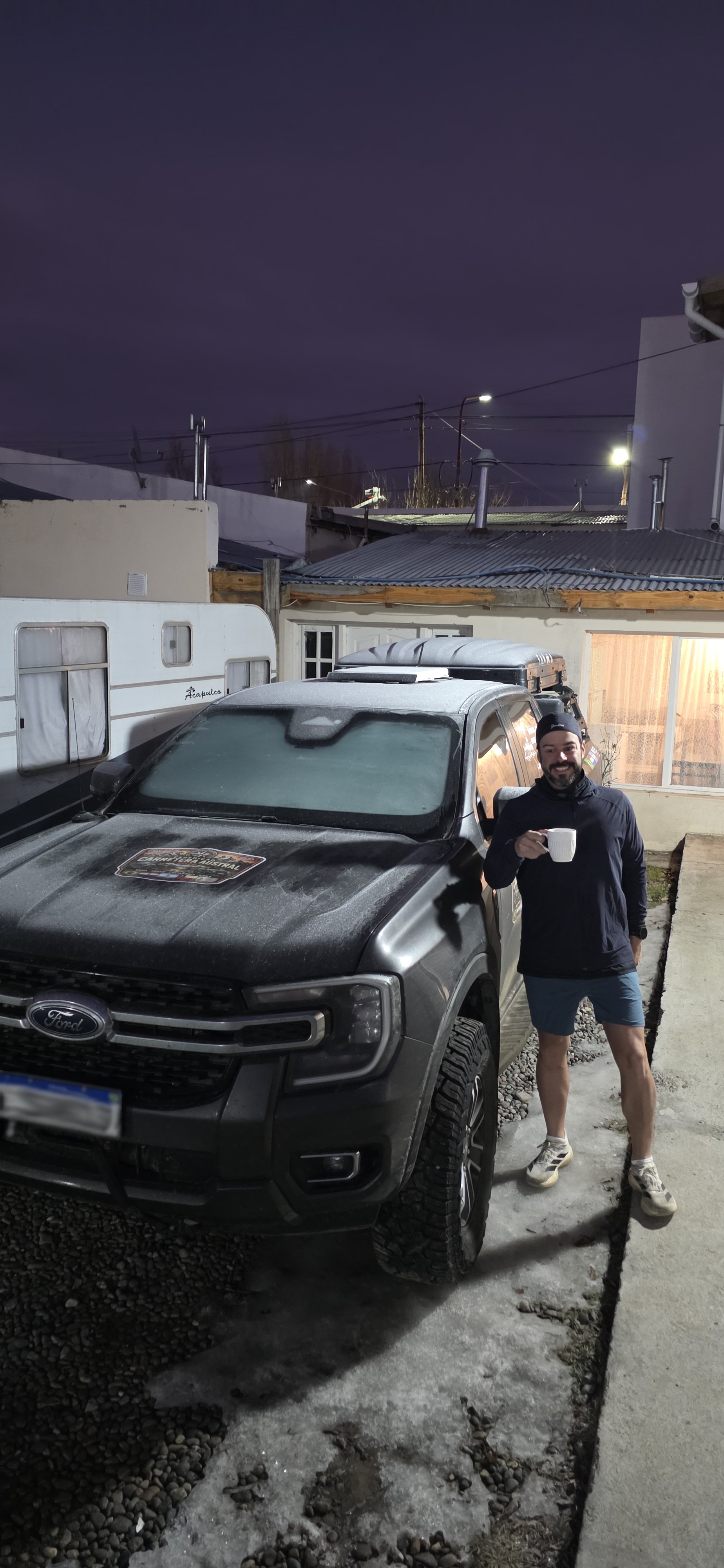 Carlos Negrão em sua viagem a bordo da Ford Ranger XLT